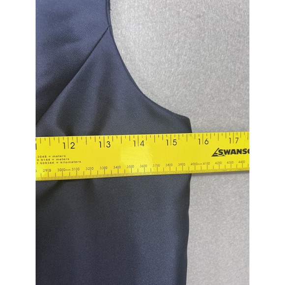 Alfred Sung Midnight Navy Sateen Twill High Low Cocktail Dress Gown New Size 10 - Picture 8 of 14